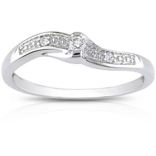 Haylee Jewels 10k White Gold Diamond Promise Ring (K L, I2