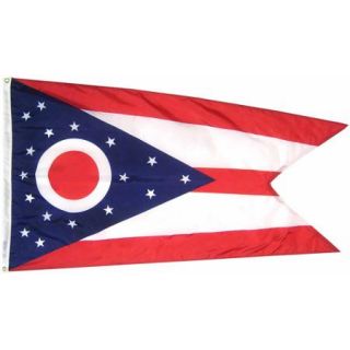 Ohio State Flag, 3' x 5', Nylon SolarGuard Nyl Glo, Model# 144260