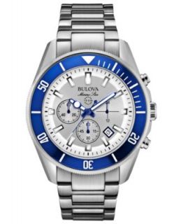 Bulova Mens Chronograph Marine Star Stainless Steel Bracelet Watch