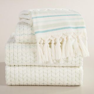 Mint Riley Sculpted Towel Collection
