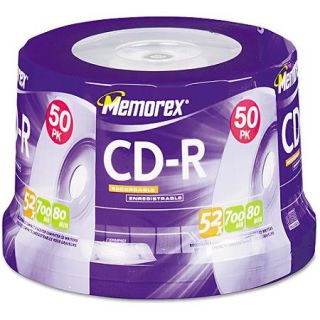 Memorex 52x Write Once CD R Spindle   50 Disc Spindle
