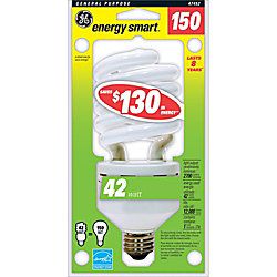 GE Spiral Compact Fluorescent Bulb Soft White 42 Watts