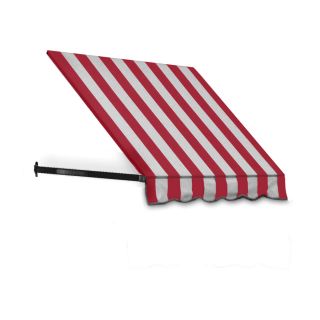 Awntech 220.5 in Wide x 36 in Projection Red/White Stripe Open Slope Window/Door Awning