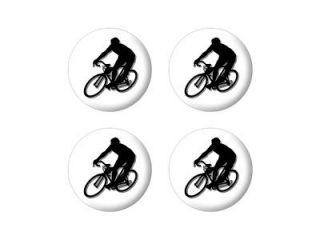 Cycling Cycle Biking   Wheel Center Cap 3D Domed Set of 4 Stickers Badges
