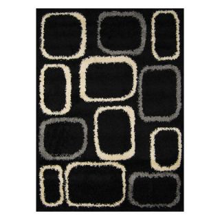 Synergy Spaces Black / Ivory Contemporary Rug
