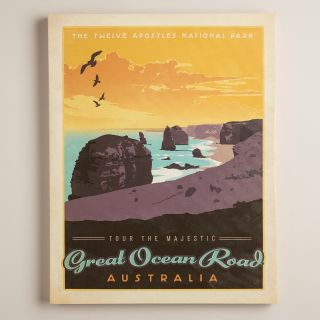 Vintage Style  Ocean Road Australia Poster