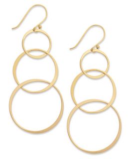 Studio Silver 18k Gold over Sterling Silver Earrings, 3 Circle Drop