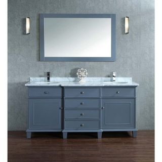 Stufurhome Cadence Grey 60 inch Double Sink Bathroom Vanity with