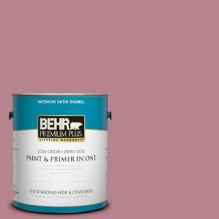BEHR Premium Plus 1 gal. #BIC 19 Berry Blush Satin Enamel Interior Paint 740001