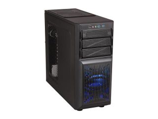 Rosewill FUTURE Gaming ATX Mid Tower Computer Case, come with Four Fans   2 x Front Blue LED 120mm Fan, 1x Top 120mm Fan,1x Rear 120mm Fan, Support up to 6 Fans