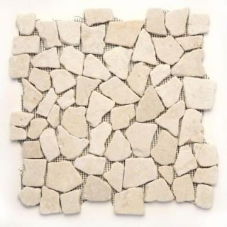 Solistone Indonesian Jakarta Moon 12 in. x 12 in. x 6.35 mm Natural Stone Pebble Mesh Mounted Mosaic Tile (10 sq. ft. / case) 6005