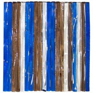 Elida Ceramica 2 Pack Murano Clear Festival Glass Square Indoor/Outdoor Square Accent Tile (Common 4 in x 4 in; Actual 4 in x 4 in)