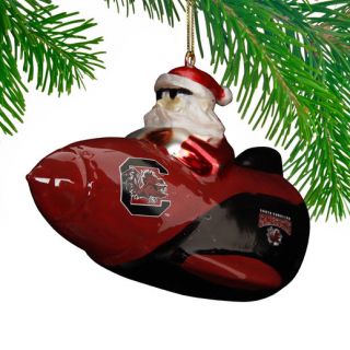 South Carolina Gamecocks Santa Gets There Rocket Ornament