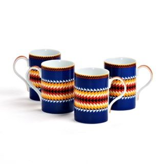 Pendleton Suwanee Stripe Porcelain Mug   Set of 4 9683J 49