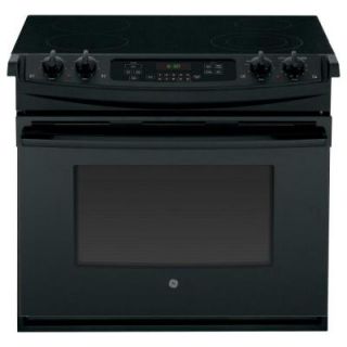GE 4.4 cu. ft. Drop In Electric Range with Self Cleaning in Black JD630DFBB