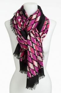 Graphic Print Wool Scarf