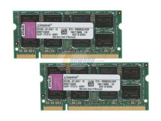Kingston 4GB (2 x 2GB) DDR2 800 (PC2 6400) Dual Channel Kit Memory For Apple Model KTA MB800K2/4GR