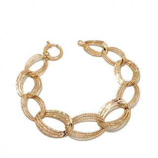 Sevilla Gold™ 14K Textured & Hammered Link 8" Bracelet   8049185