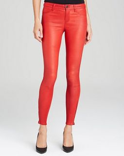 J Brand Pants   Lambskin Leather Skinny in Rebel Red