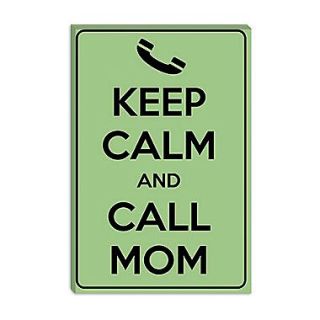 iCanvas Keep Calm and Call Mom Textual Art on Canvas; 40 H x 26 W x 1.5 D