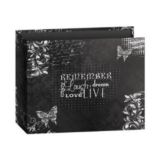 Pioneer 3 Ring Printed "Remember" Chalkboard Design Scrapbook Binder for 12" by 12" Pages with Bonus Refill Pack