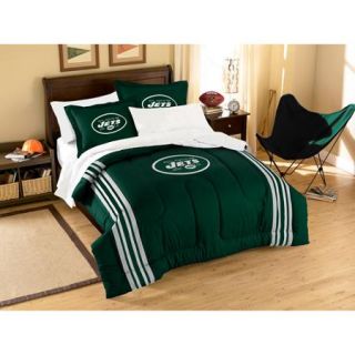 NFL Applique 3 Piece Bedding Comforter Set, New York Jets