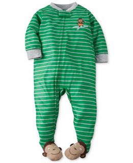 Carters Baby Boys 1 Pc. Footed Striped Monkey Pajamas   Kids & Baby