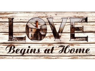 Love Begins at Home Poster Print by John Rossini (16 x 8)