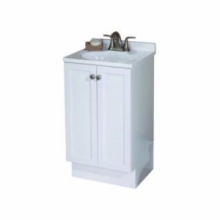 St. Paul New Orleans 18 in. Vanity in White with AB Engineered Composite Vanity Top in White NO18P2 WH