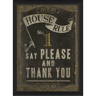 House Rule No 1 Framed Graphic Art by The Artwork Factory