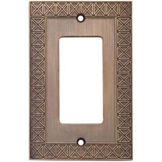Stanley National Hardware Pinnacle 1 GFCI Rocker Wall Plate   Antique Bronze DISCONTINUED V8048 SGL GFCI PLATEABZ