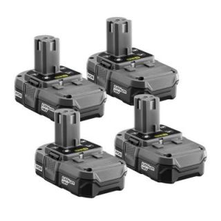 Ryobi 18 Volt ONE+ Compact Lithium Ion Battery (4 Pack) P181