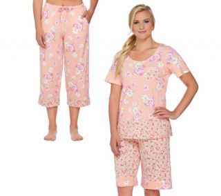 Carole Hochman Lakeside Bloom 3 Piece Pajama Set —