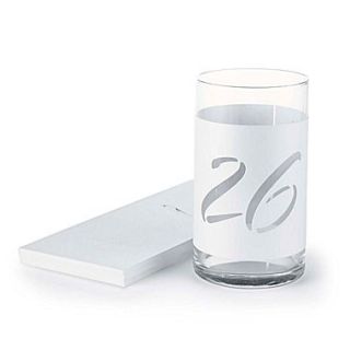 HBH™ 13 1/2 x 4 Wine Bottle Table Number Wrap, White