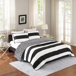 Better Homes and Gardens Cabana Bedding Quilt, Black/White