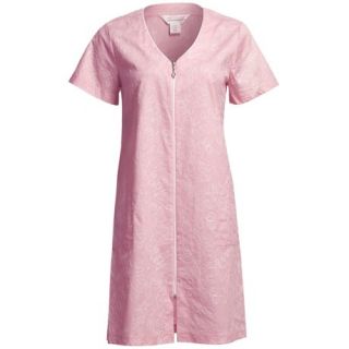 Diamond Tea Short Cotton Robe (For Women) 5547G 50