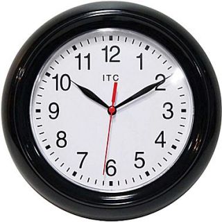 Infinity Instruments 11316BK/830 Focus Resin Analog Wall Clock, Black