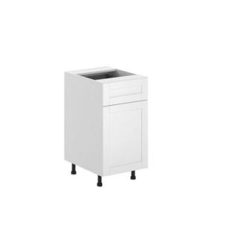 Eurostyle 18x34.5x24.5 in. Amsterdam Base Cabinet in White Melamine and White Door BD18.W.AMSTE