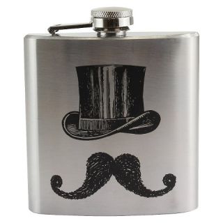 Londinium by The British Belt Co. Top Hat & Mustache Flask