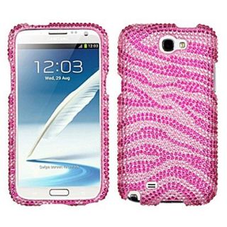 Insten Diamante Protector Case For Samsung Galaxy Note II (T889/I605), Zebra Pink