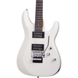 Schecter Guitar Research C 6 Deluxe with Floyd Rose Trem Electric Guitar Satin White