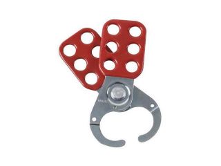 Brady Red Vinyl Coated High Tensile Steel Lockout Hasp With 1" Jaw