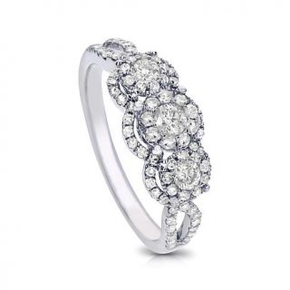 Diamond Couture 14K White Gold .65ct Diamond Scalloped Edge Ring   8000104
