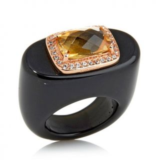 Rarities: Fine Jewelry with Carol Brodie Rose Vermeil Gemstone Hololith Ring   7876806