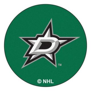FANMATS Dallas Stars Green 2 ft. 3 in. x 2 ft. 3 in. Round Accent Rug 10638