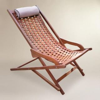 Wood Catania Swinger Lounger with Pillow
