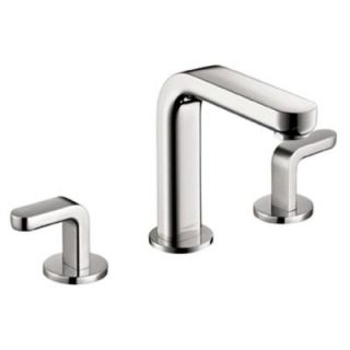 Hansgrohe Metris S 8 in. Widespread 2 Handle Mid Arc Bathroom Faucet in Chrome 31067001