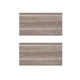 MirrEdge 1.5 in. x 3 in. Driftwood Contemporary Seam Cover Plates (2 Pack) 33512