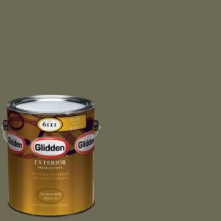 Glidden Premium 1 gal. #HDGG26 Olive Green Flat Latex Exterior Paint HDGG26PX 01F