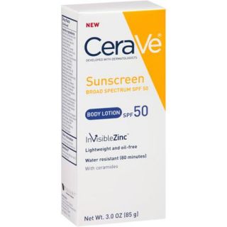 CeraVe Sunscreen Broad Spectrum SPF, 50 Body Lotion, 3.09 oz